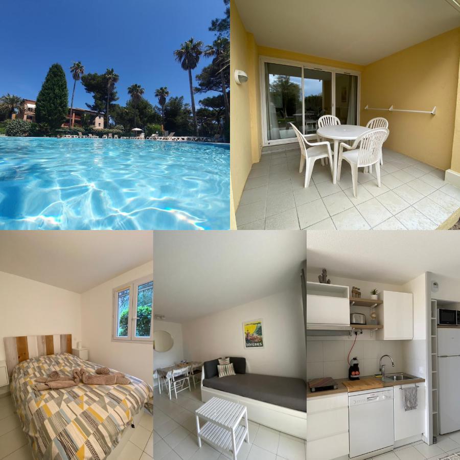 Appartement En Residence Privee, Face A La Mer Avec Acces Direct Plage Hyeres Exterior photo
